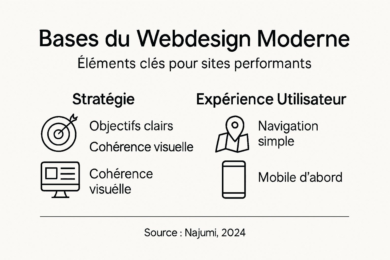 Les indispensables du webdesign moderne en infographie