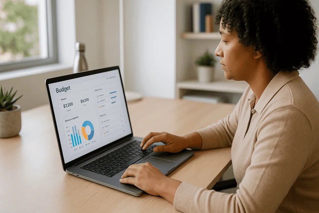 Chef de projet planifiant le budget du site web