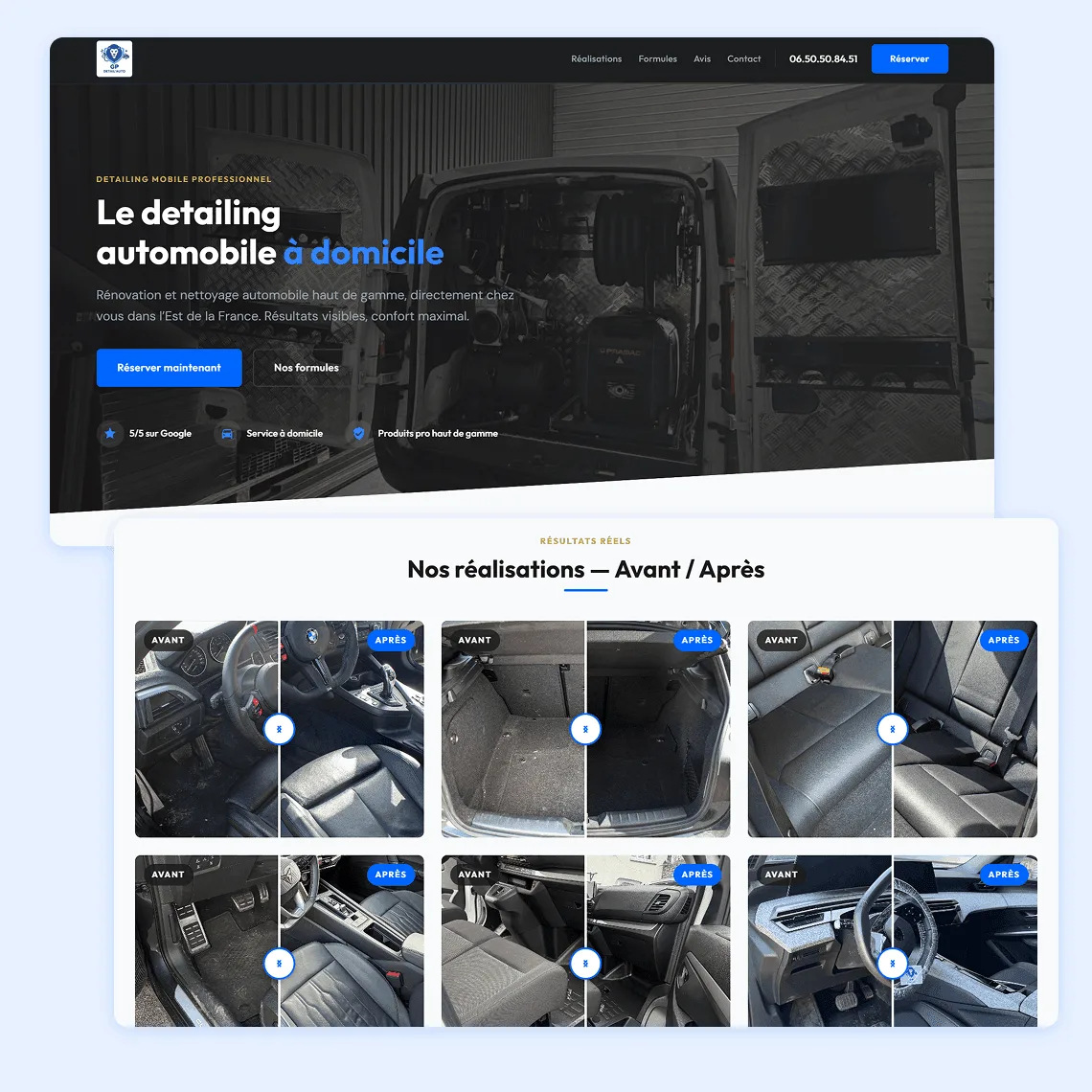 Site web GP Detail Auto