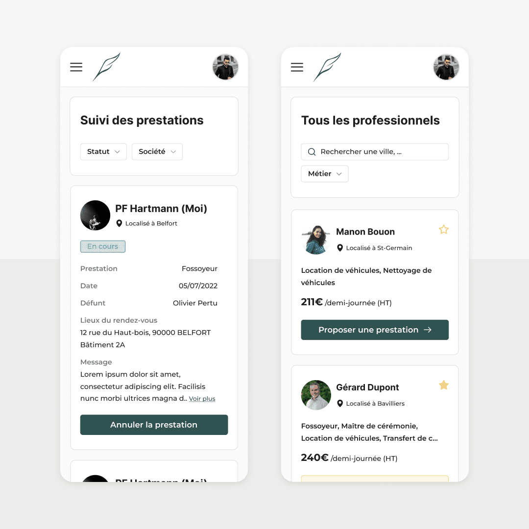 Ecrans mobile Funela