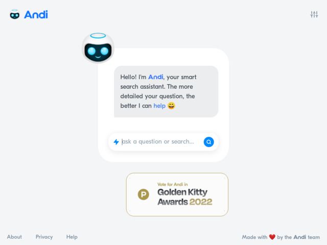 Screenshot de Andisearch