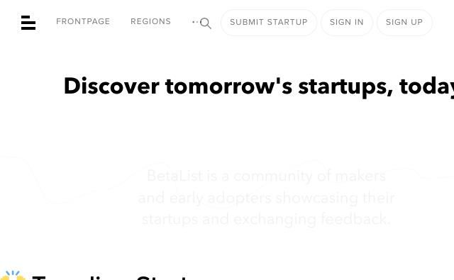 Screenshot de BetaList