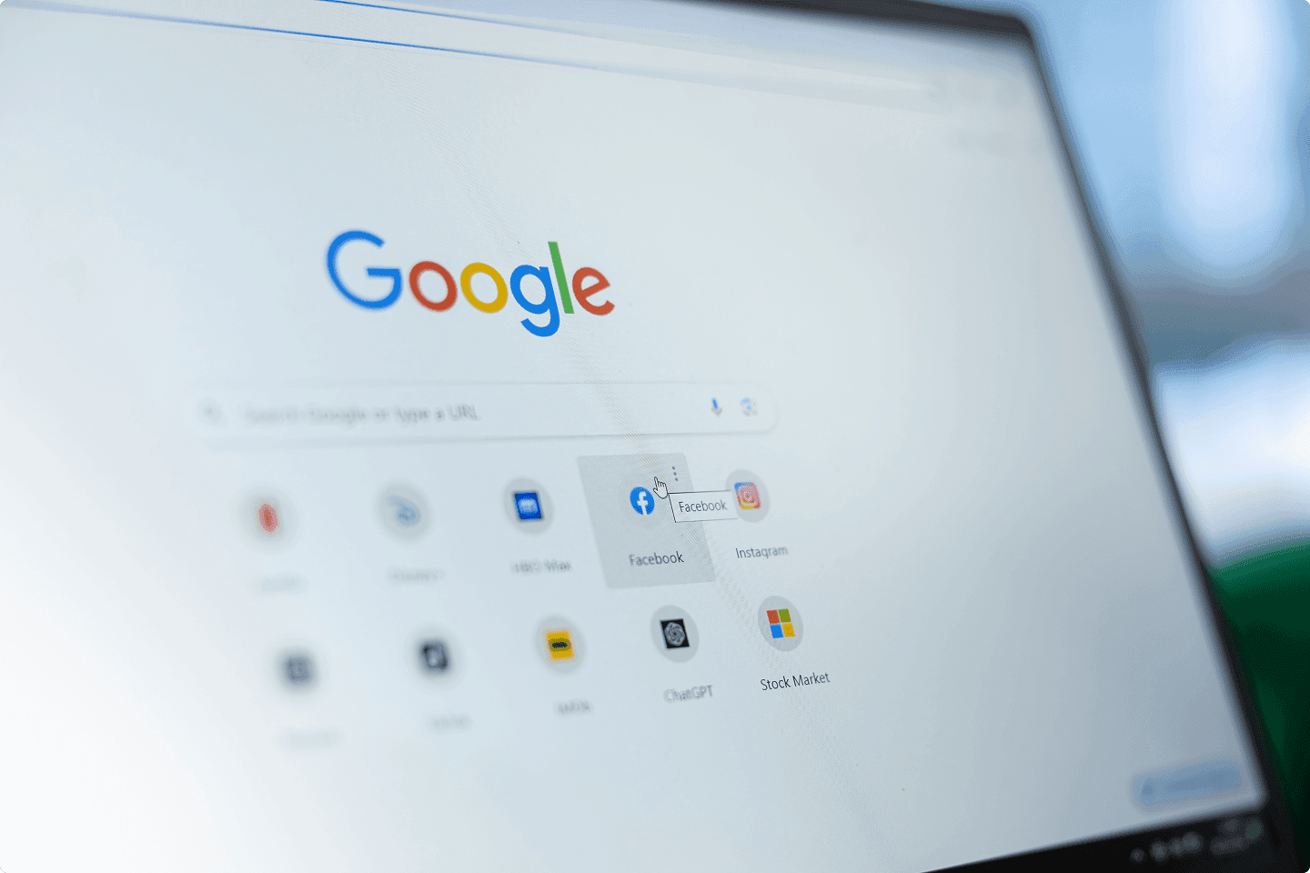 Ecran affichant une recherche Google
