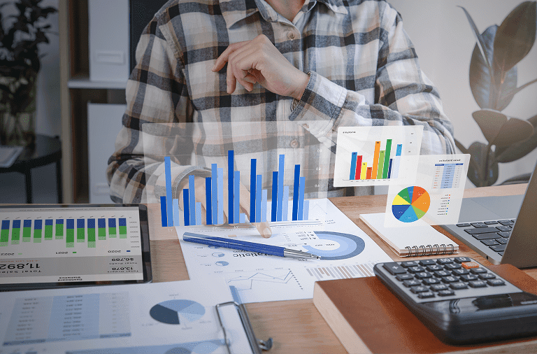 Table avec des données statistiques de performances pour représenter le SEO