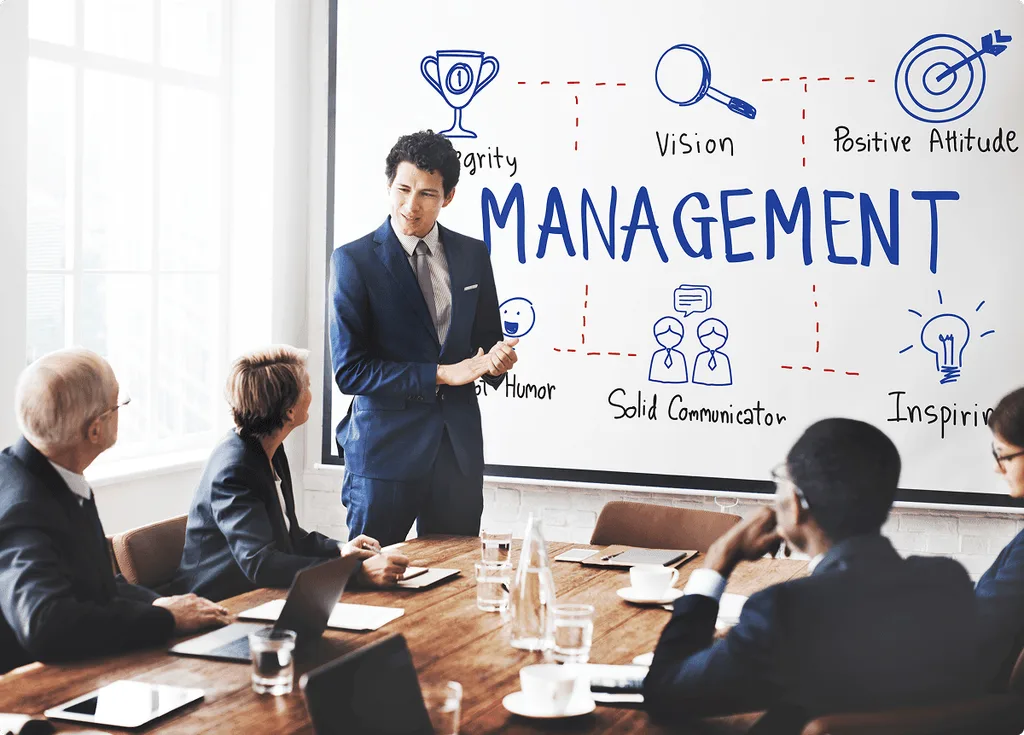 Une réunion avec le process de management de projet