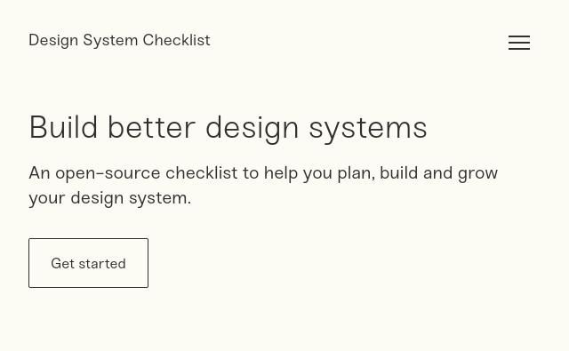 Screenshot de Design System Checklist