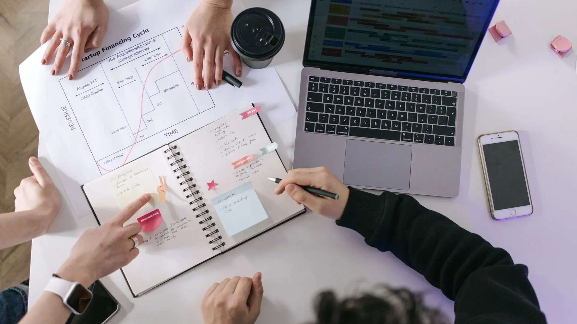 Chef de projet qui planifie le calendrier d'une refonte de site web