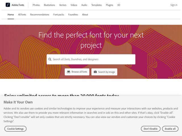 Screenshot de Fonts Google