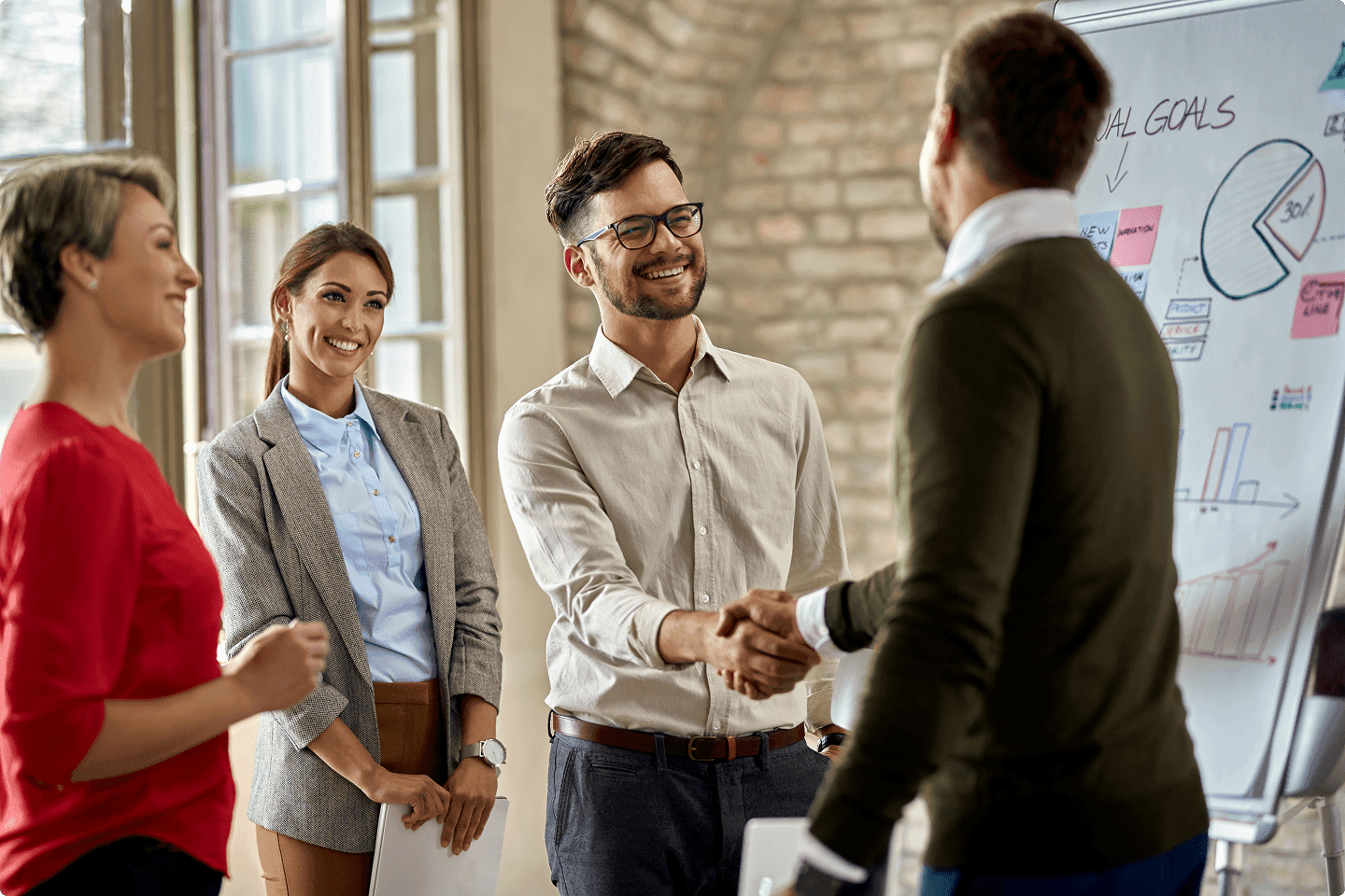 Client s'accordant avec ses prestataires