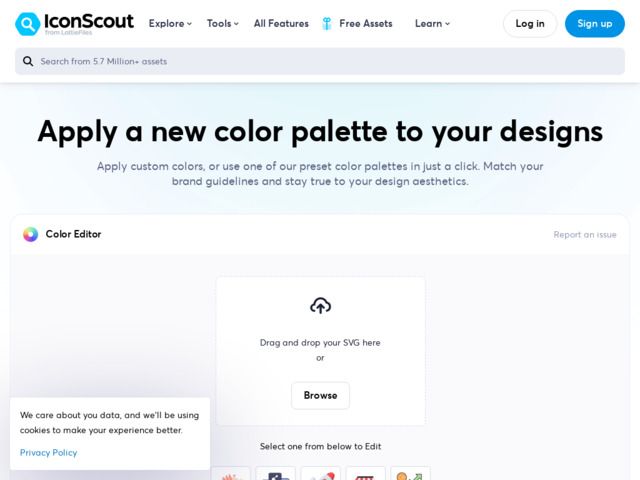 Screenshot de Iconscout Color Editor