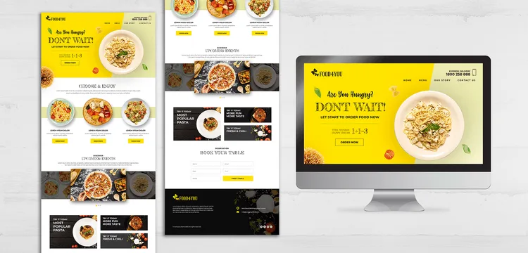 Landing page de restaurant