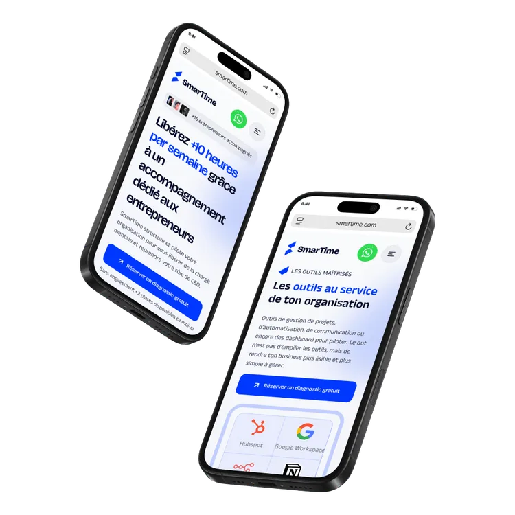 SmarTime sur téléphone