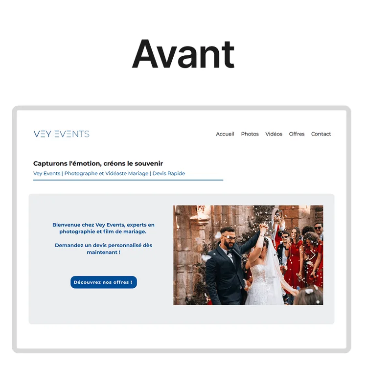 Ancien site Vey Events (Avant)