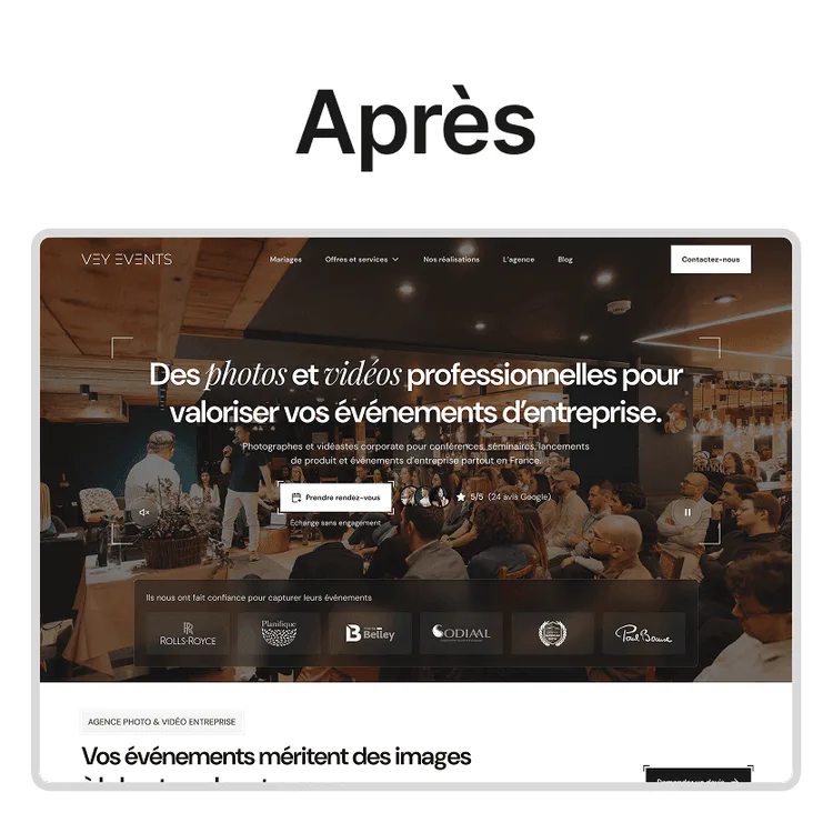 Nouveau site Vey Events (Après)