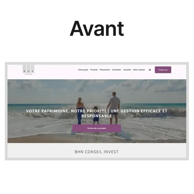 avant le site refondu