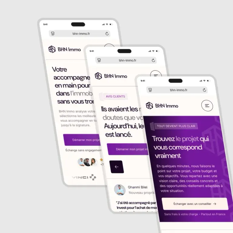 téléphones site web bhn immo