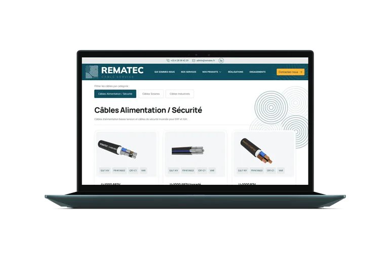 écran ordinateur présentant rematec