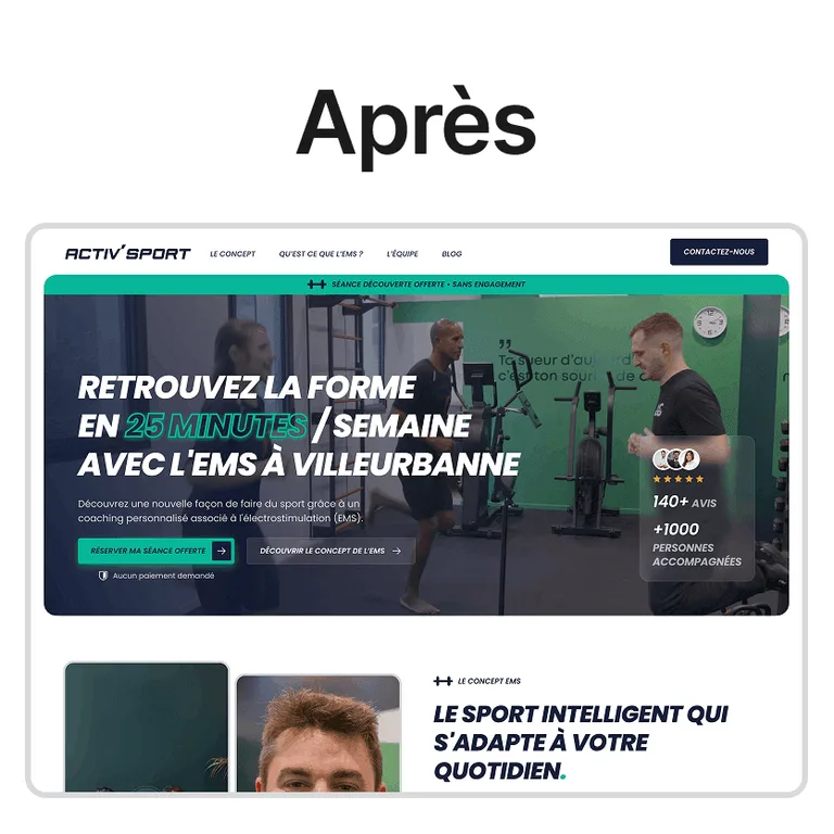 après la refonte du site activsport