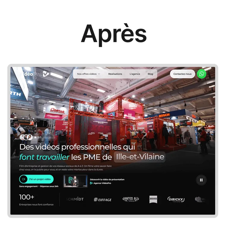 après la refonte du site 