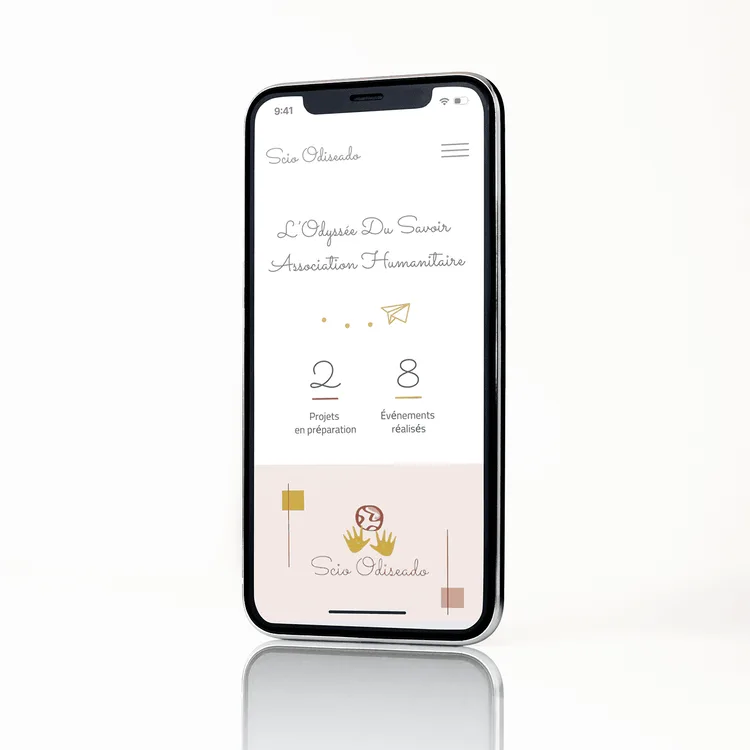 Page d'accueil sur mobile