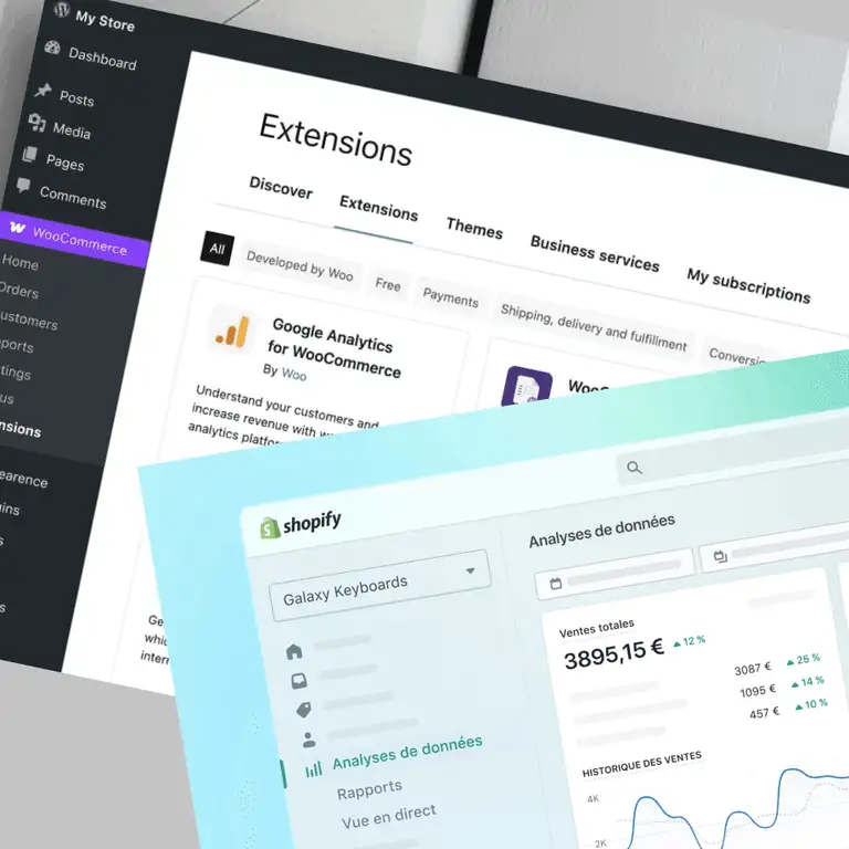 Shopify vs WooCommerce : SaaS ou WordPress ?