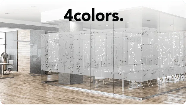 Bureaux habillés en vitrophanie par 4Colors, partenaire impression et signalétique de l'agence Najumi