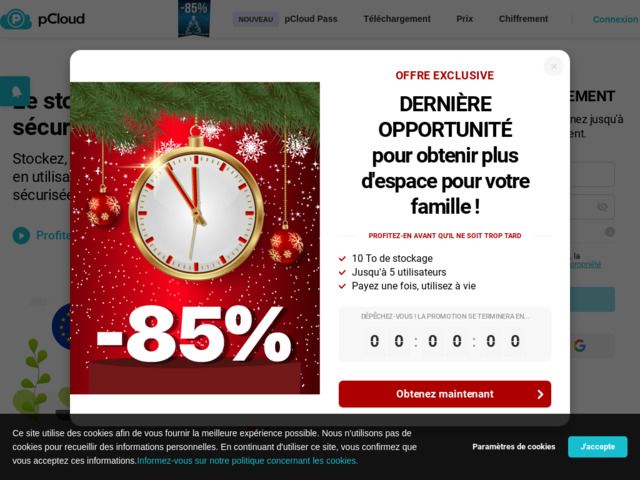 Screenshot de pCloud