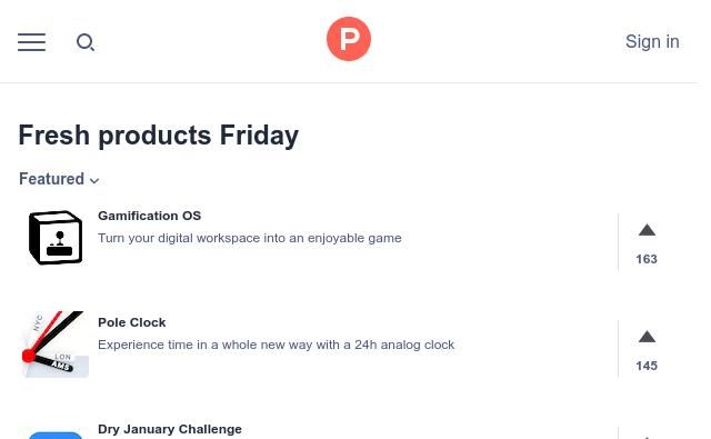 Screenshot de Product Hunt