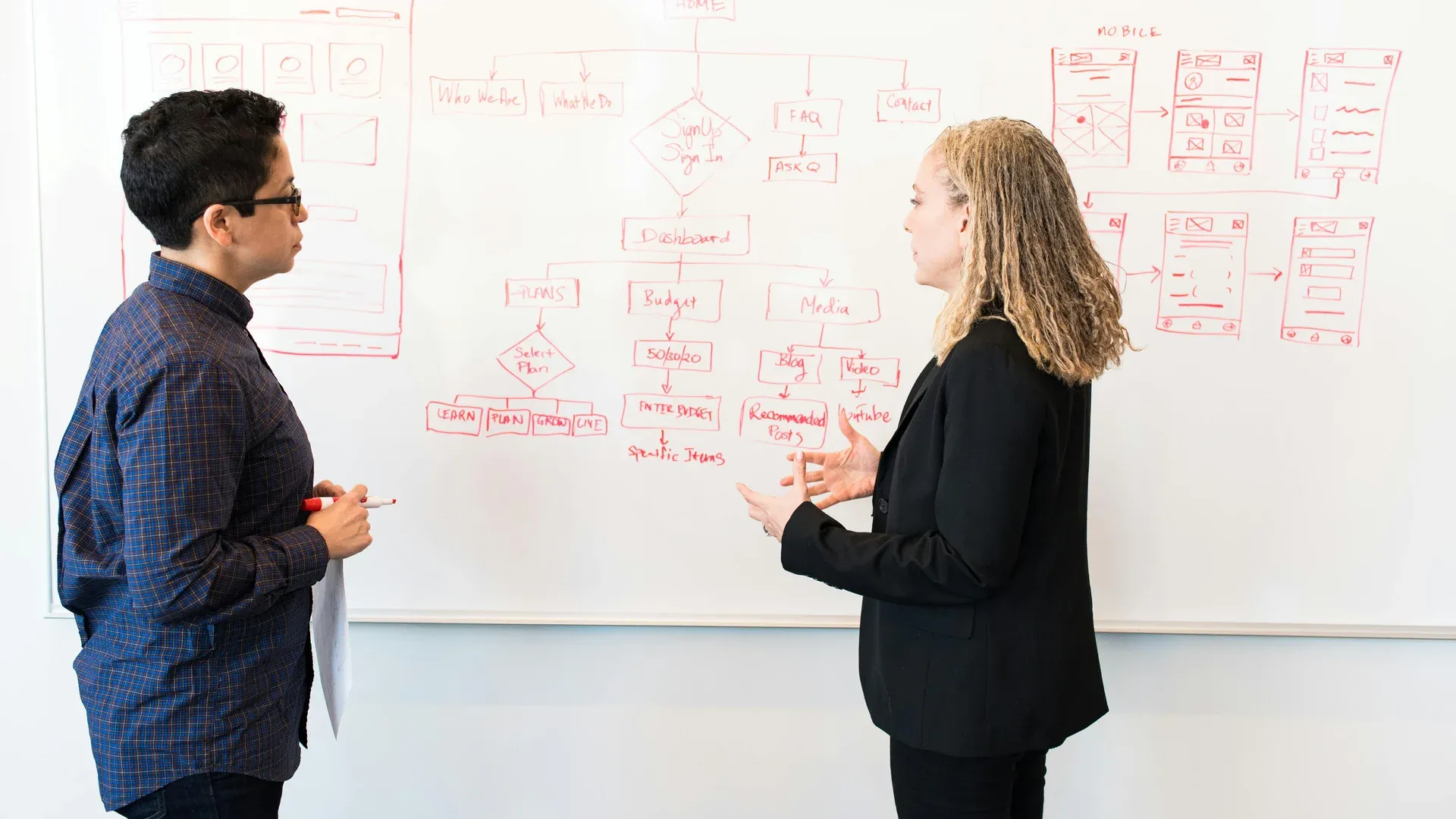Dirigeant PME analysant le parcours de conversion de son site refait